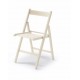 Silla de madera plegable color blanca