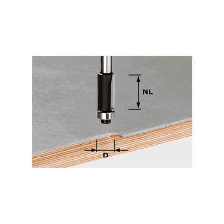 Fresa de enrasado HW S8 D12,7/NL25