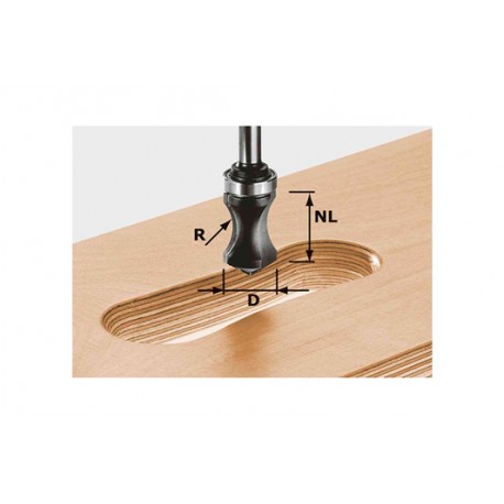 Fresa para listón de agarre HW S8 R16/NL32