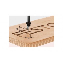 Fresa de rotulación HW S8 D11/60°