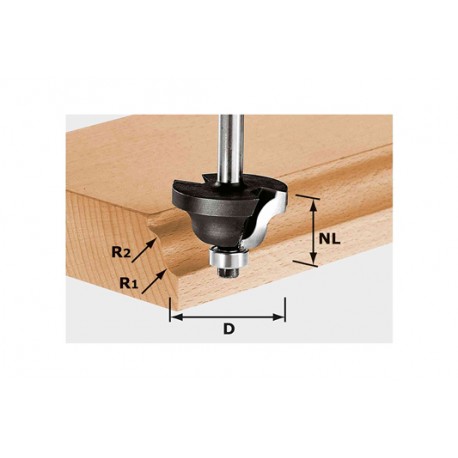 Fresa de doble radio HW S8 D38,1/R6,35/R6,35