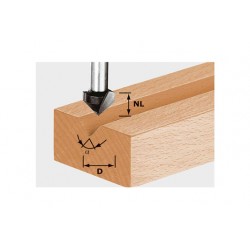 fresa para ranuras en V HS S8 D11/9,5/60°