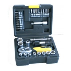 Juego llave vaso 1/4' 72 dientes 31 piezas