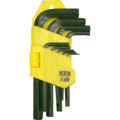 Juego llave allen hexagonal 1,5-10mm 9 piezas