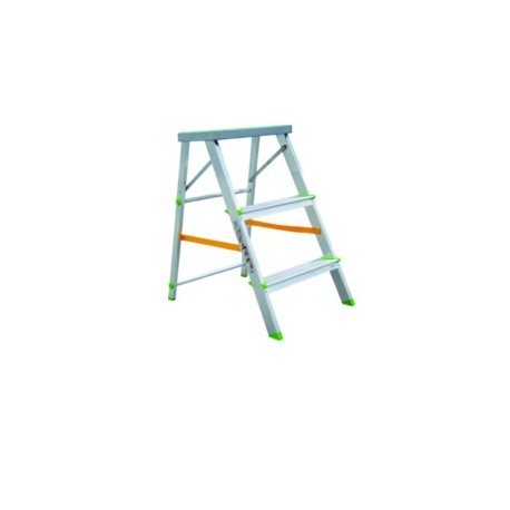 Escalera domestica taburete aluminio tijera 3 peldaños