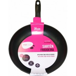 Sartén cocina 28cm antiadherente teflón aluminio