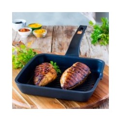 Grill plancha rayas efficient 22x22