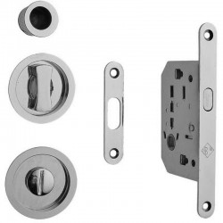 Kit Puerta Corredera Níquel con Condena