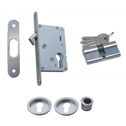 Kit puerta corredera níquel con bombillo