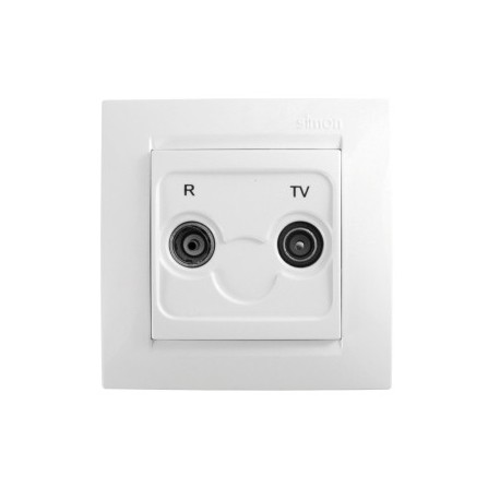 Base Antena 2 Tomas Empotrar Final Blanco Serie 15