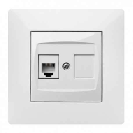 Base de teléfono rj-11 blanco