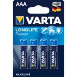 Pila alcalina aaa 1,5v longlife power
