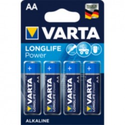 Pila alcalina aa 1,5v longlife power