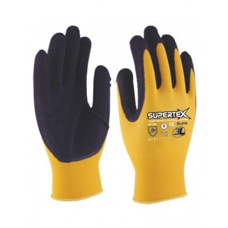 Guante mecánico latex rugoso supertex